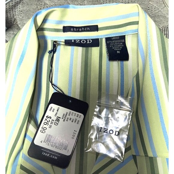 IZOD Green Stripped — Medium — NWTS - Picture 8 of 8